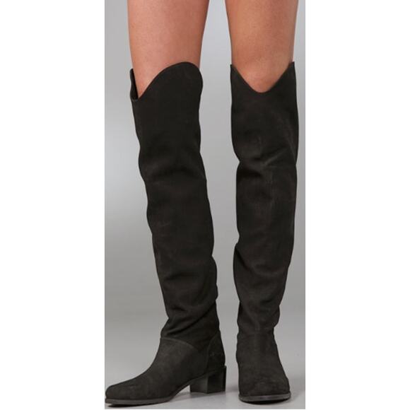 Stuart Weitzman Dunkirk Nubuck Boots - Picture 1 of 12